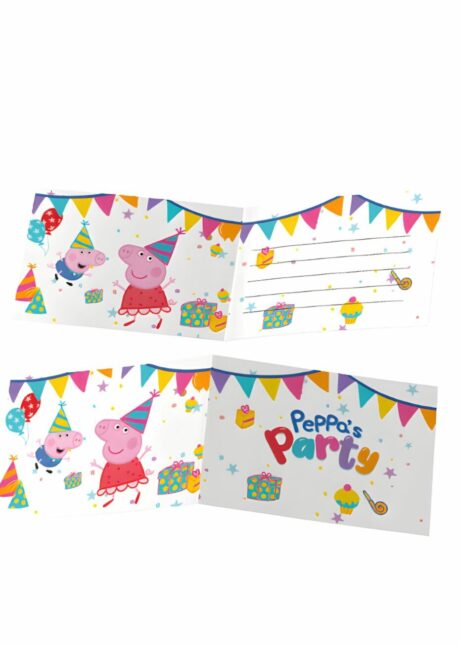 INVITATIONS ANNIVERSAIRE PEPPA PIG, Cartes d&rsquo;Invitations Peppa Pig – avec Enveloppes