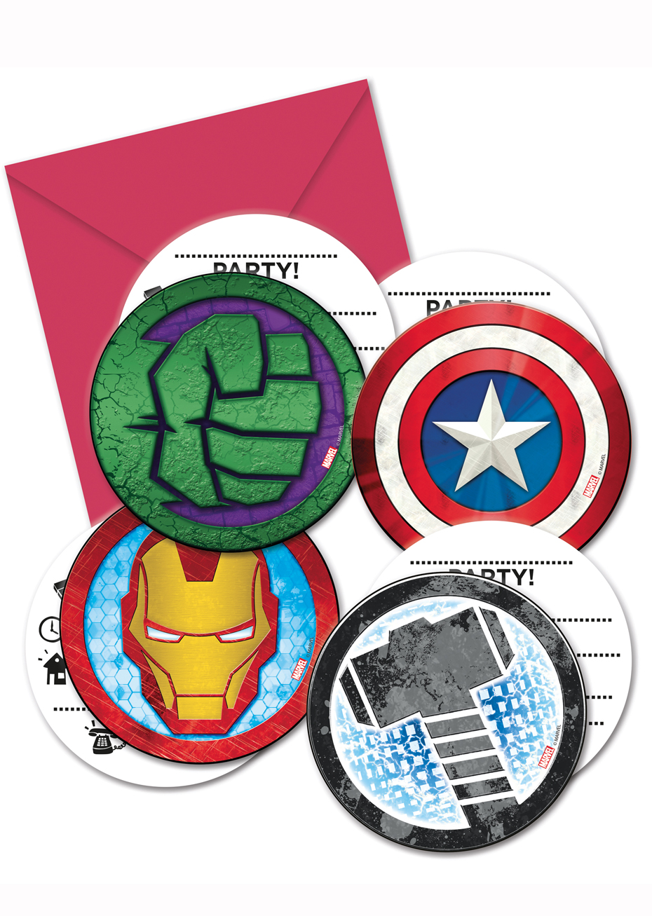 Cartes d'Invitations Avengers Mighty - Aux Feux de la Fête - Paris