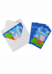 cartes invitations Peppa pig, invitations Peppa pig anniversaire, invitations anniversaires enfant