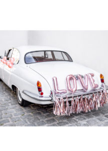 kit décoration voiture mariage, kit déco voiture mariage, voiture mariage, Décorations Voiture des Mariés, Kit Love Rose Gold