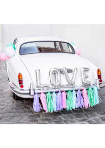 kit décoration voiture mariage, kit déco voiture mariage, voiture mariage, Décorations Voiture des Mariés, Kit Love Argent