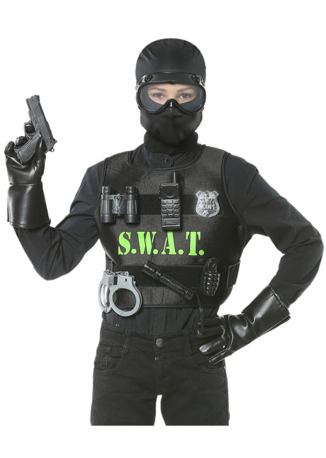 déguisement swap enfant, gilet pare balle enfant, costume policier garçon, déguisement policier garçon, Déguisement de Policier Swat, Garçon, Gilet + Accessoires