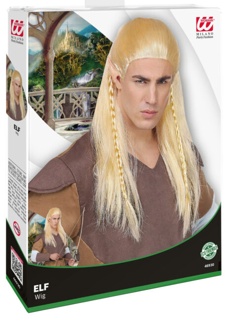 perruque elfe, perruque blonde homme, perruque lutin, Perruque d’Elfe et d’Archer, Blonde