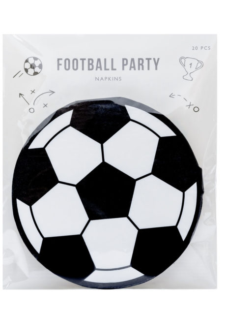 serviettes foot, décorations foot, vaisselle foot, thème football, Vaisselle Foot, Serviettes Ballon