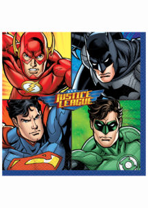 serviettes justice league, serviettes super héros, vaisselle super héros, vaisselle jetable anniversaire garçon, Vaisselle Justice League, Serviettes en Papier, GM