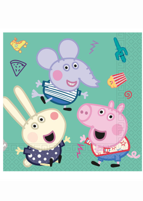 serviettes peppa pig, anniversaires Peppa pig, décorations Peppa pig, Vaisselle Peppa Pig, Serviettes