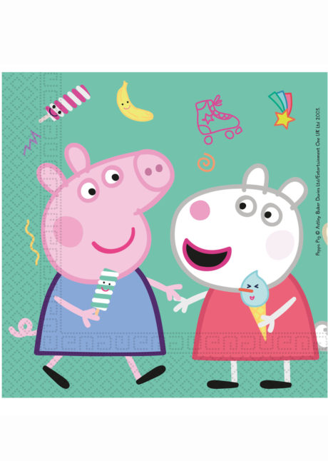serviettes peppa pig, anniversaires Peppa pig, décorations Peppa pig, Vaisselle Peppa Pig, Serviettes