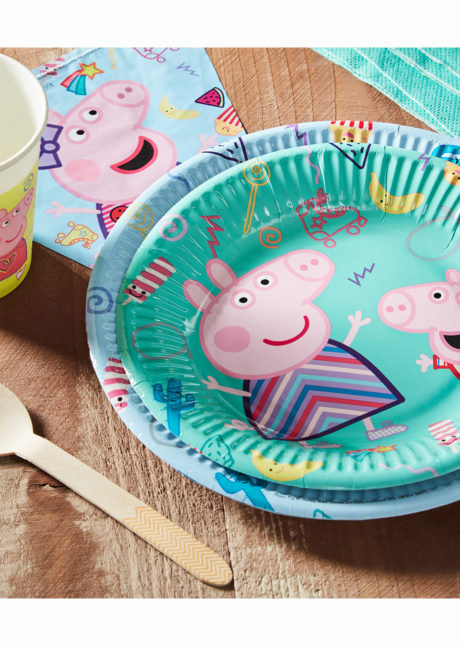 vaisselle thème Peppa pig, décorations anniversaire Peppa pig, Vaisselle Peppa Pig, Assiettes 20 cm