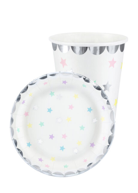 VAISSELLE-JETABLE-ETOILES-DE-LICORNE, Vaisselle Etoiles de Licorne, Assiettes