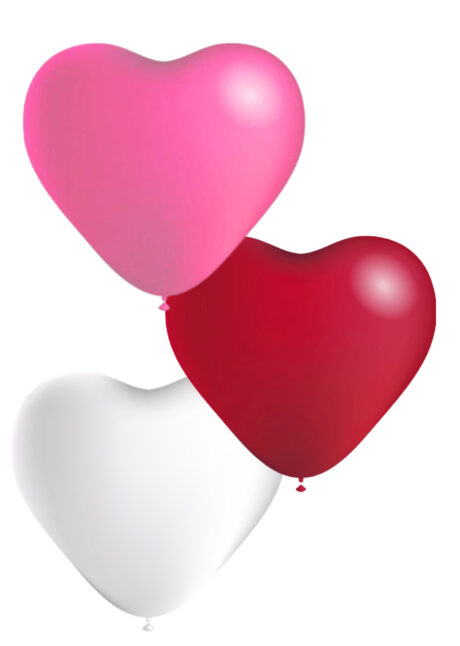ballons coeurs en latex, ballons coeurs rouges, ballons coeurs roses, ballons coeurs blancs, Ballon Coeur, Ballons Coeurs Rouges, Roses, Blancs, en Latex