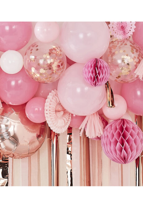 arche de ballons, kit décorations ballons, décorations ballons, ballons baudruche, ballons hélium, décorations roses, ginger ray, 1 Kit Décor de Ballons et Rosaces Roses, Ginger Ray