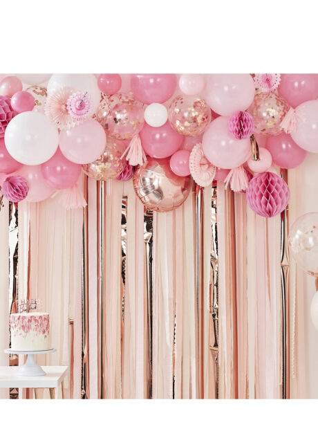 arche de ballons, kit décorations ballons, décorations ballons, ballons baudruche, ballons hélium, décorations roses, ginger ray, 1 Kit Décor de Ballons et Rosaces Roses, Ginger Ray