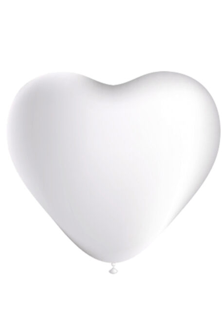 ballon coeur, ballon hélium, ballon baudruche, ballon latex, ballons coeurs blancs, Ballon Coeur Blanc, en Latex