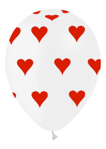 ballons imprimes coeurs, ballons coeurs, ballons Saint Valentin, ballons avec coeurs, décorations coeurs