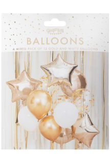 kit ballons hélium, kit ballons dorés, décorations ballons, ballons de décorations, bouquet de ballons, ginger ray