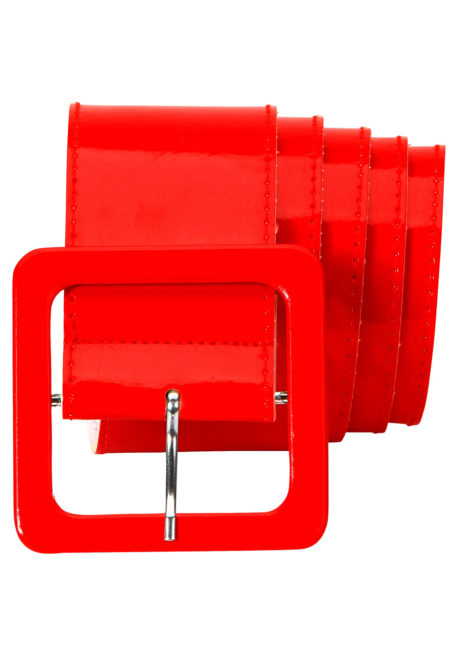 ceinture rouge, ceinture vinyle, ceinture disco, Ceinture Brillante, Rouge