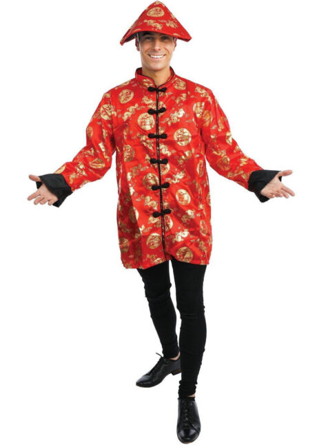 déguisement chinois homme, costume de chinois, déguisement nouvel an chinois, déguisement asiatique adulte, Déguisement de Chinois