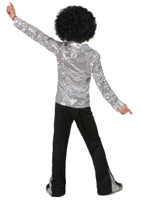 déguisement disco enfant, déguisement disco garçon, déguisements pour enfant, costume disco garçon, Déguisement Disco Paillettes Argent, Garçon