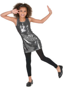 déguisement disco fille, robe disco paillettes fille, déguisement disco enfant, costume disco fille