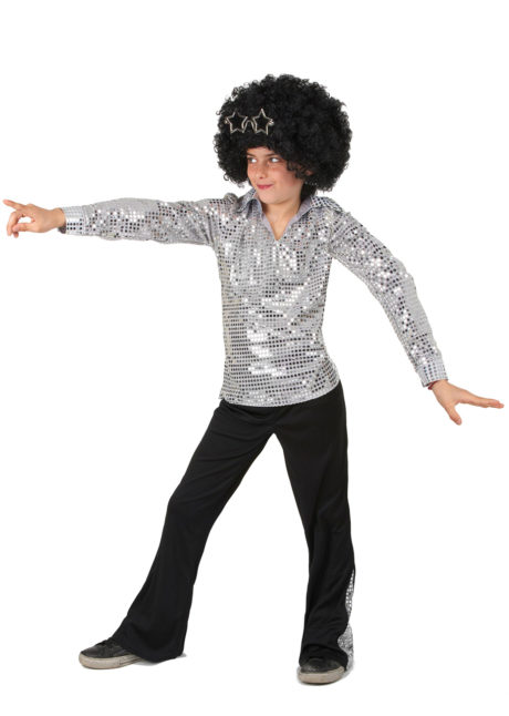 déguisement disco enfant, déguisement disco garçon, déguisements pour enfant, costume disco garçon, Déguisement Disco Paillettes Argent, Garçon