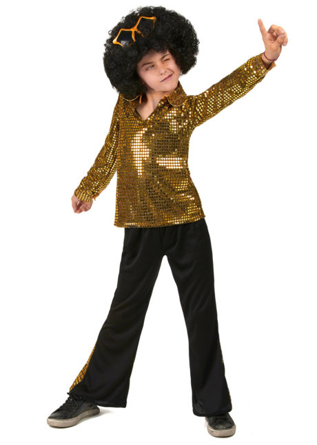 déguisement disco enfant, déguisement disco garçon, déguisements pour enfant, costume disco garçon, Déguisement Disco Paillettes Dorées, Garçon