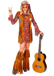 DEGUISEMENT-HIPPIE-femme, déguisement de hippie pour femme, costume hippie femme, Déguisement Hippie + Jambières à Franges