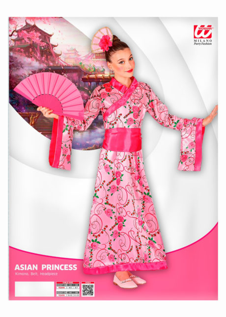 déguisement japonaise fille, déguisement geisha fille, costume fille, déguisements filles, Déguisement de Geisha Rose, Princesse Asiatique, Fille