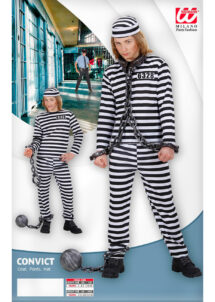 déguisement de prisonnier enfant, costume de prisonnier garçon, déguisement prisonnier bagnard garcon