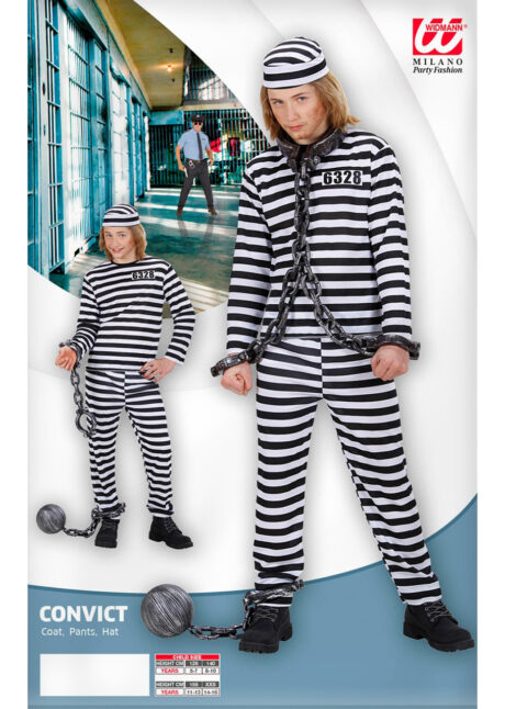 déguisement de prisonnier enfant, costume de prisonnier garçon, déguisement prisonnier bagnard garcon, Déguisement de Prisonnier, Garçon