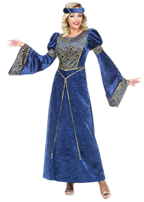 déguisement princesse renaissance, déguisement de marquise, déguisement de princesse médiévale, déguisement de princesse pour femme, Déguisement de Princesse Renaissance, Medieval Blue