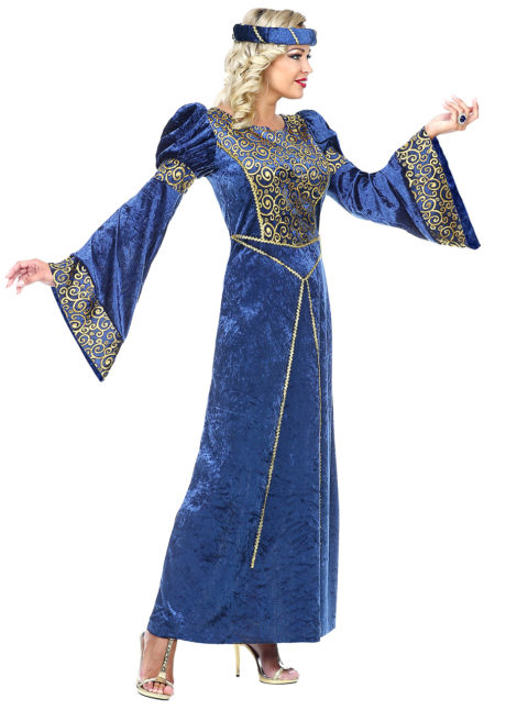 déguisement princesse renaissance, déguisement de marquise, déguisement de princesse médiévale, déguisement de princesse pour femme, Déguisement de Princesse Renaissance, Medieval Blue