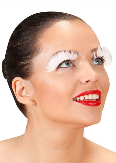 faux cils plumes, faux cils blancs, Faux Cils, Plumes Blanches