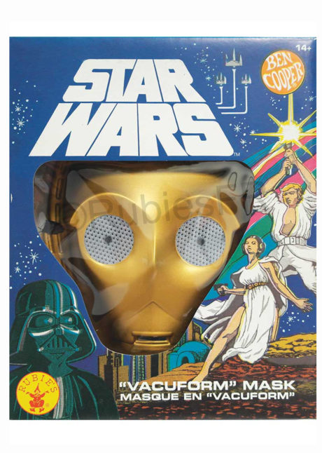 masque Star Wars C3PO, masque de starwars, masque de Star Wars, Masque de C3PO, Vacuforme, Star Wars