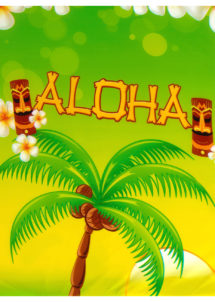 nappe jetable, nappe en plastique, nappe Hawaï, décorations hawaïennes
