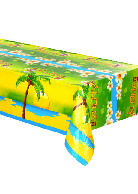 nappe jetable, nappe en plastique, nappe Hawaï, décorations hawaïennes, Nappe Hawaï Aloha, en Plastique