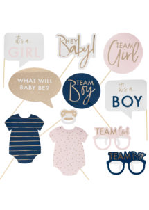Photo Booth baby shower, accessoires photo matons, babyshower, Photo Booth gender reveal, révélations baby shower, ginger ray