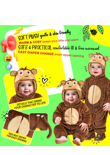 déguisement singe bébé, déguisement animaux bébé, costume singe pour bébé, Déguisement de Singe, Bébé
