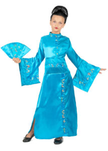 déguisement chinoise geisha fille, déguisement asiatique fille, Déguisement de Geisha, Princesse Asiatique Bleue, Fille