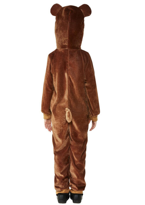 Jmkcoz Costume D'ours 4 Pièces Marron Avec Oreilles D'ours Bandeau, Queue, Nez Et Nœud Papillon Pour Enfants Et Adultes