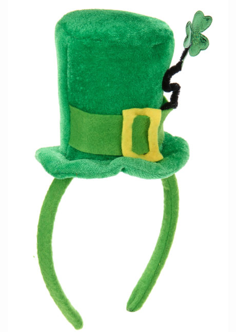 chapeau saint patrick, accessoire saint patrick, trèfle saint patrick, serre tête saint patrick, irlandaise, Mini Chapeau, Saint Patrick, Trèfle