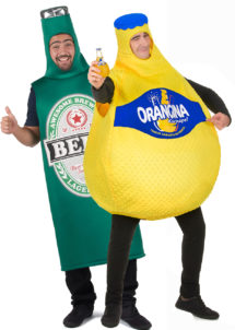 déguisement couple, déguisements duo, déguisement orangina, déguisement bouteille de bière