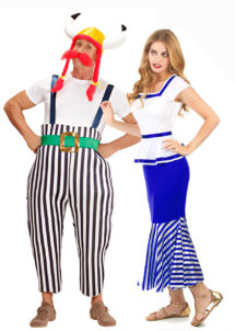 déguisement couple Obelix et falbala, costumes gaulois adulte, déguisements bande dessinée adulte, Obelix, falbala,