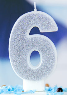 bougie chiffre 6, bougies chiffres, bougies d'anniversaire