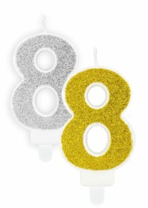 BOUGIE CHIFFRE 8 PAILLETTES, bougie chiffre 8 anniversaire