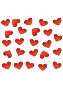 confettis de table,confettis coeurs rouges, décorations de table, décorations saint valentin, coeurs rouges confettis