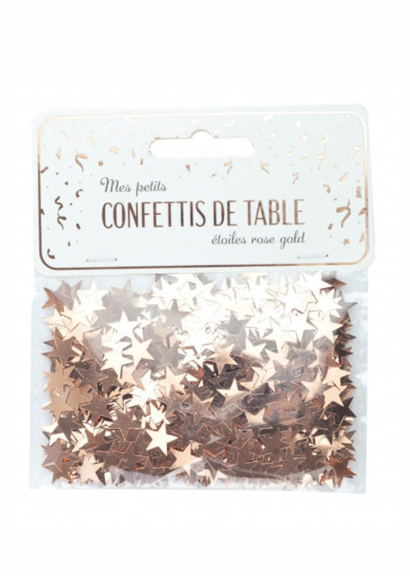 confettis de table, décorations de tables, décorations étoiles, Confettis de Table, Etoiles Rose Gold