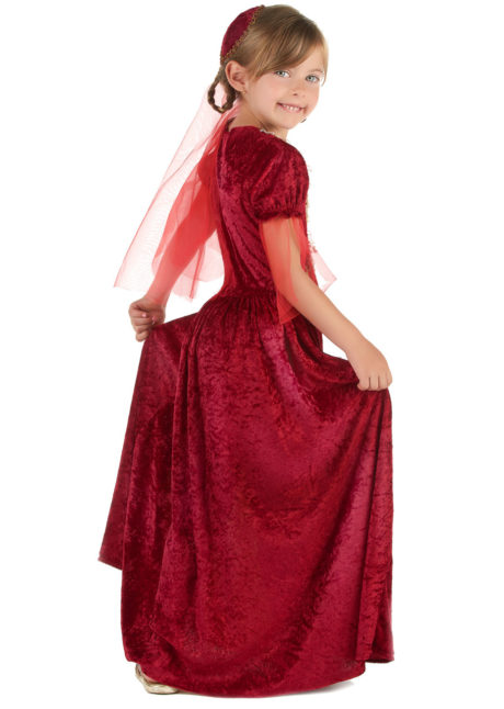 déguisement de princesse fille, déguisement médiéval enfant, déguisement médiéval fille, costume de princesse médiévale enfant, déguisement fille, Déguisement de Reine Médiévale, Pourpre et Or, Fille