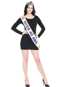 echarpe de miss anniversaire, anniversaire 40 ans, écharpe d'anniversaire