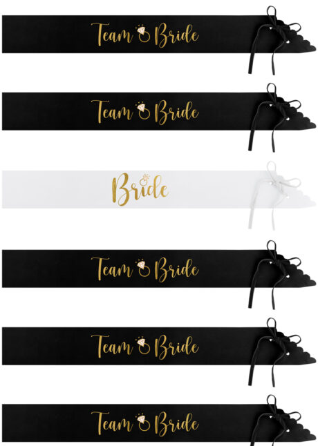 écharpe team bride, evjf, bride to be,, Echarpe EVJF, Bride et Team Bride x 6
