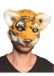 masque de tigre, masques animaux, masque tigre fourrure, Masque de Tigre Fourrure, Demi Visage